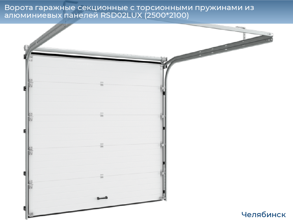 Ворота гаражные секционные с торсионными пружинами из алюминиевых панелей RSD02LUX (2500*2100), chelyabinsk.doorhan.ru