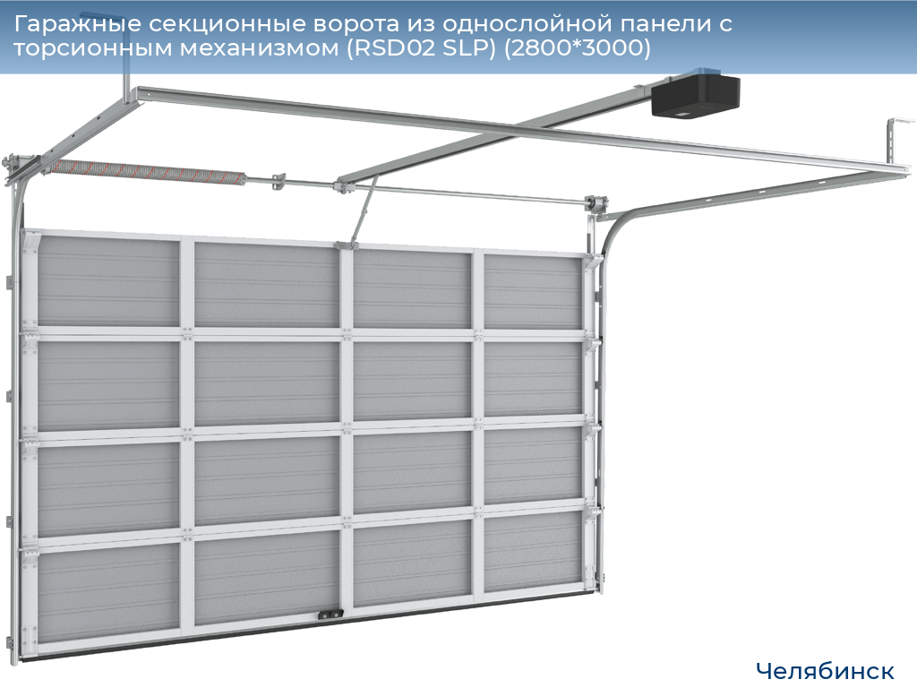 Гаражные секционные ворота из однослойной панели с торсионным механизмом (RSD02 SLP) (2800*3000), chelyabinsk.doorhan.ru