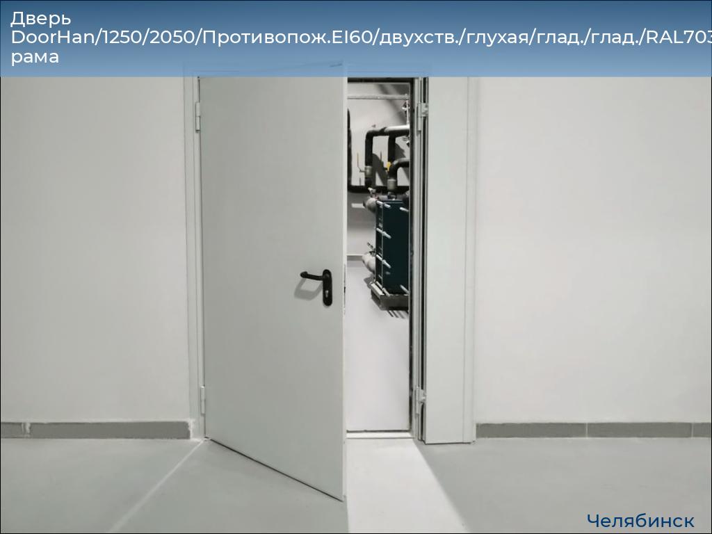 Дверь DoorHan/1250/2050/Противопож.EI60/двухств./глухая/глад./глад./RAL7035/лев./угл. рама, chelyabinsk.doorhan.ru