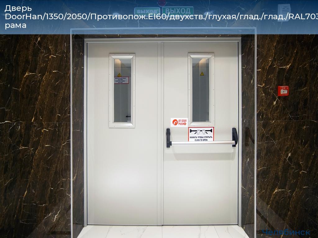 Дверь DoorHan/1350/2050/Противопож.EI60/двухств./глухая/глад./глад./RAL7035/лев./угл. рама, chelyabinsk.doorhan.ru