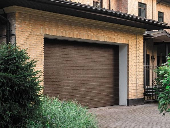 Секционные ворота 2500х2100 мм коричнево-красные DoorHan rsd02, miass.doorhan.ru